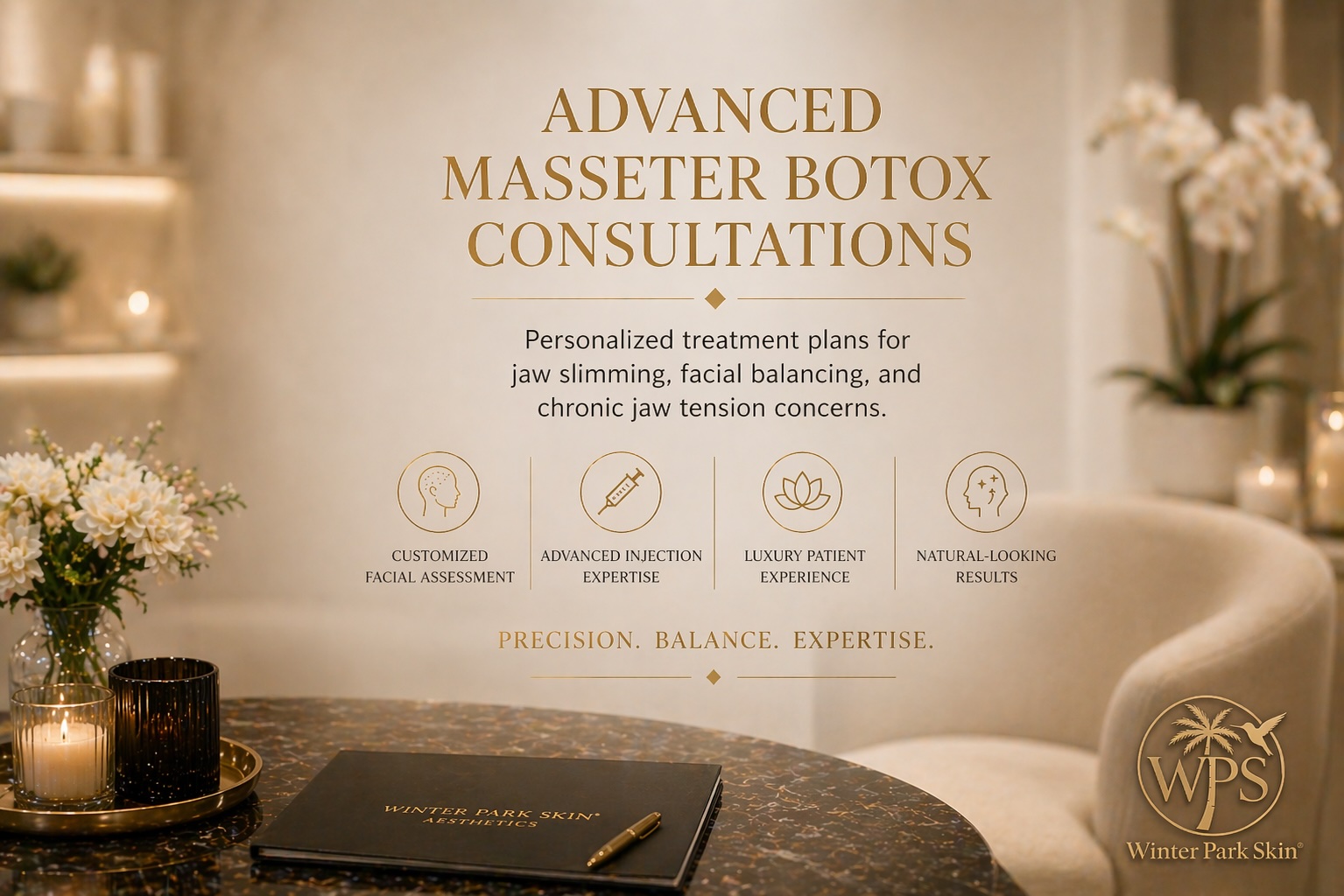 Masseter Botox Consultation Orlando | Winter Park Skin ALT TAG Masseter Botox consultation in Orlando for jaw slimming and facial balancing at Winter Park Skin