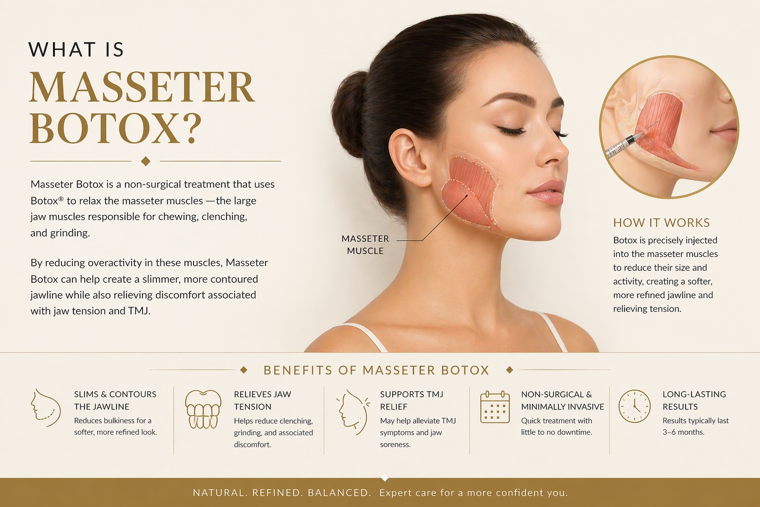 What Is Masseter Botox Orlando | Winter Park Skin What is Masseter Botox treatment in Orlando showing jaw muscle anatomy and jawline contouring